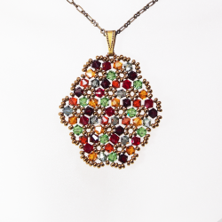 Pendant 40cm - Priscilla Oval-Bronze Chain - Pendant 40cm - Laiton bronze